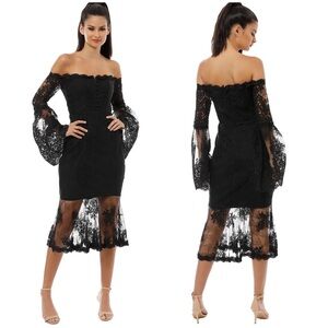 $695.00 Nicholas Octavia Lace Corset Midi Dress Size 4